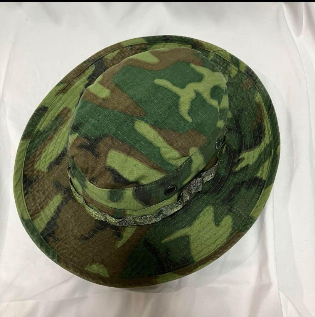 60s 米軍 U.S.ARMY グリーンリーフカモ ブーニーハットデッドストック