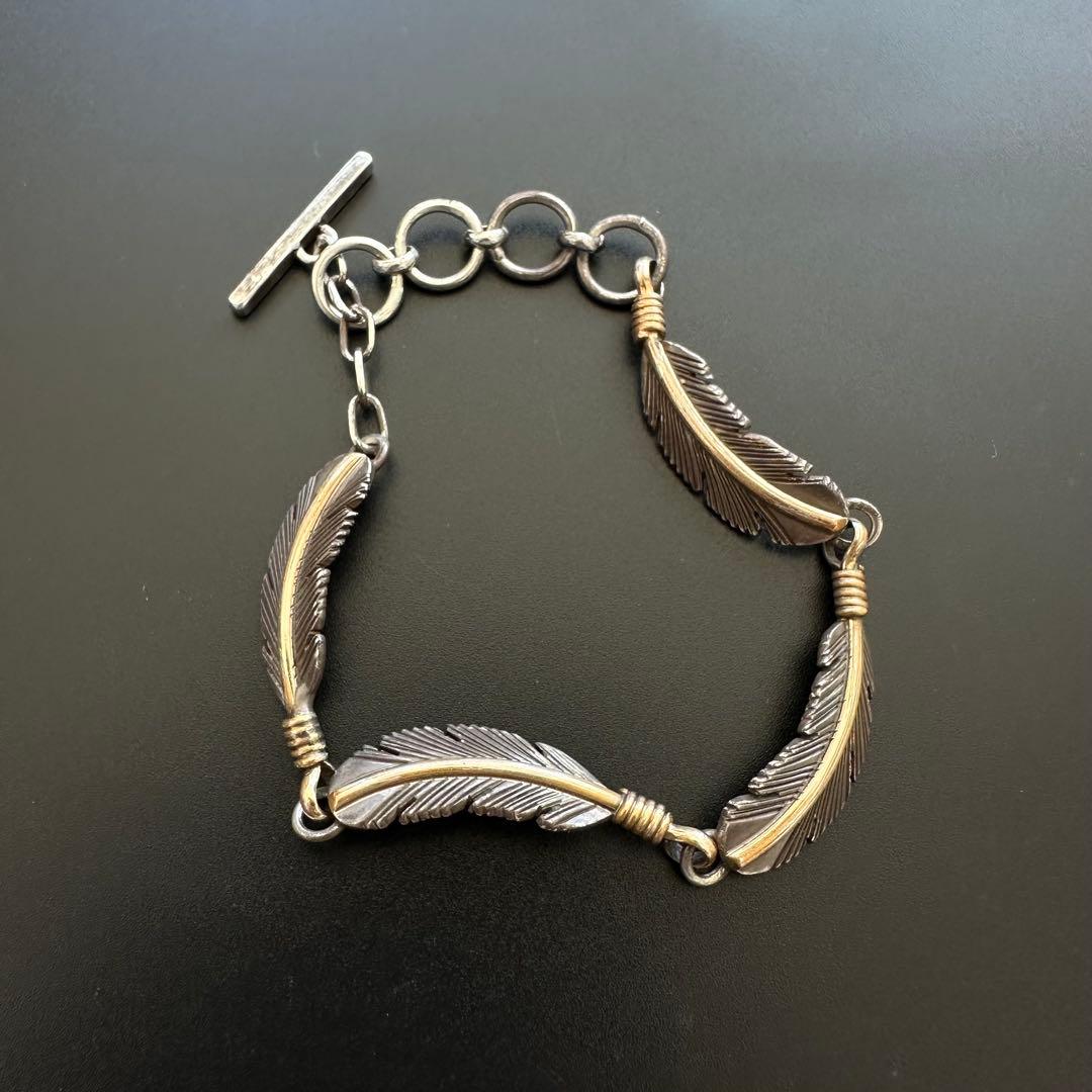 Navajo Harvey Mace 4連フェザーブレスレット