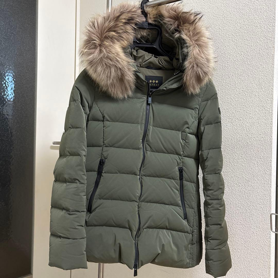 美品　タトラス　02 ダウンジャケット　カーキ　ファー付　スペランツァ