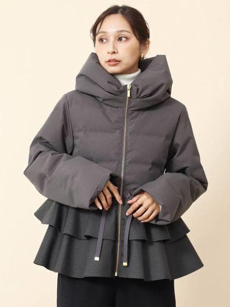 FENNEL フェンネル フレアペプラムダウンコート - メルカリ