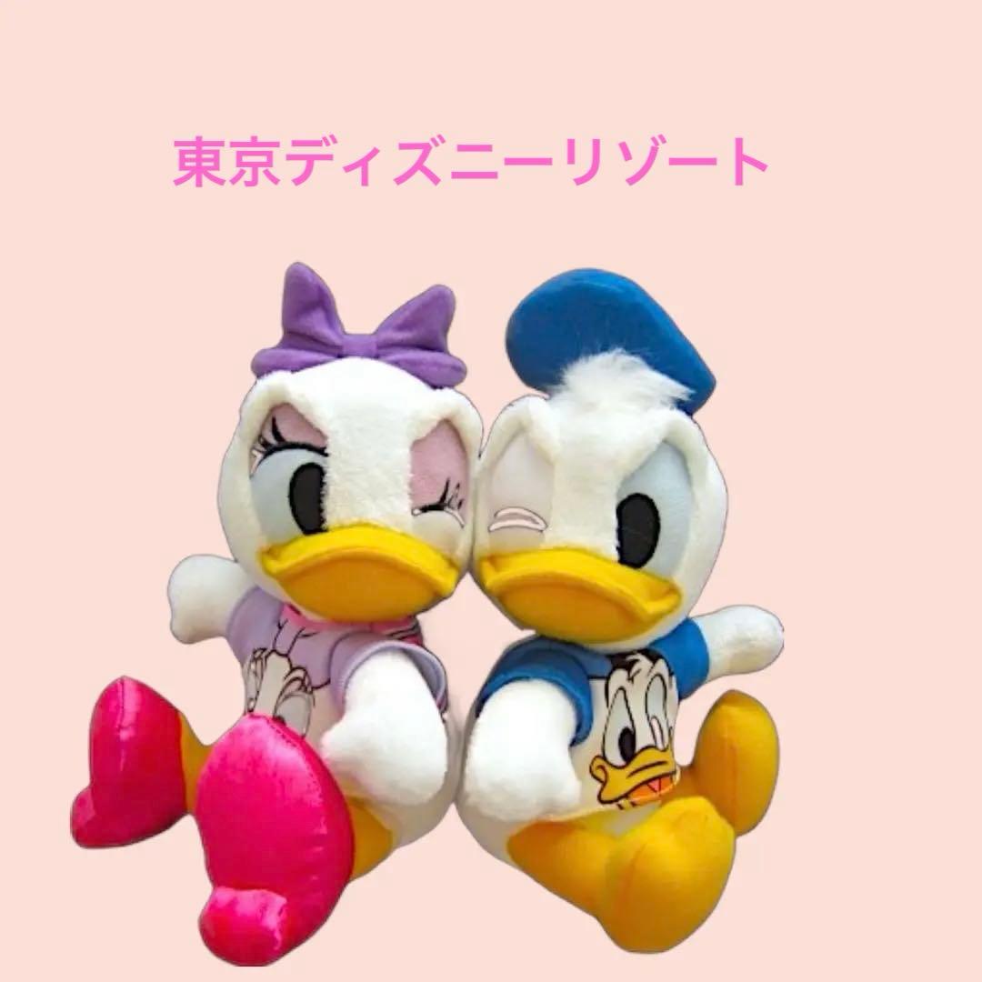 ぬいぐるみ01／TDR ドナルド デイジー くっつきぬいぐるみ ウインク