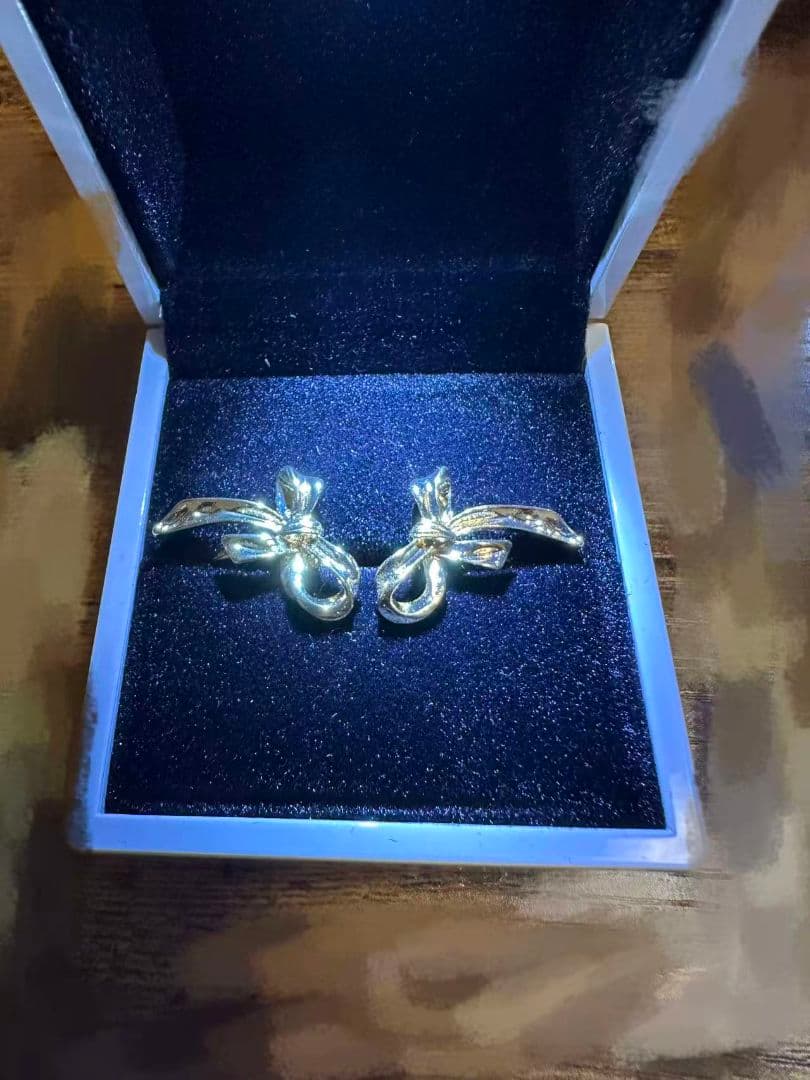 ゴールド リボンモチーフリング 未使用