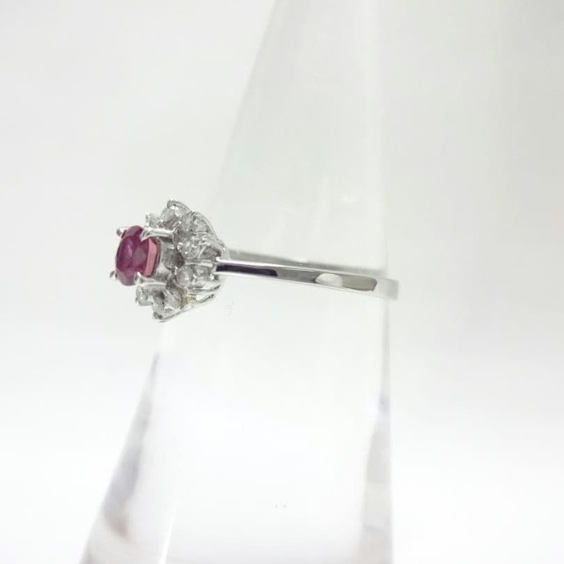 【Karin様】ルビー　ダイヤモンドリング　0.24ct　0.08ct　プラチナ