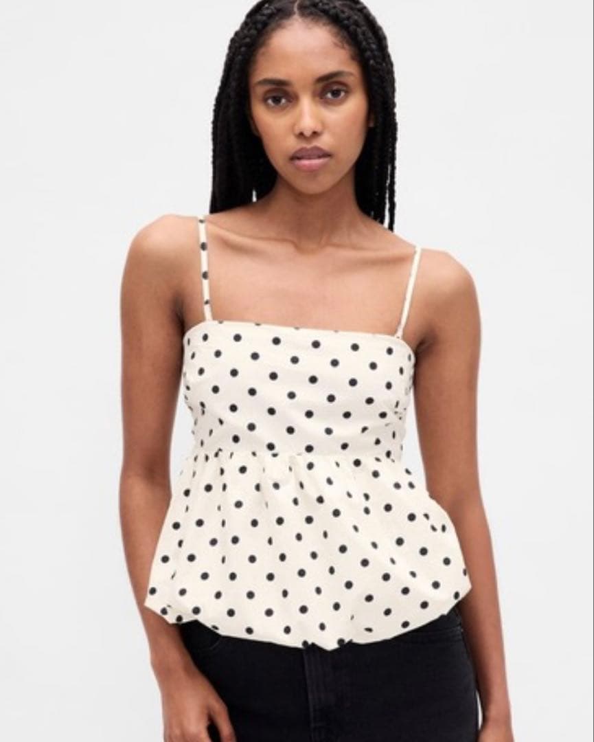 《大人気》GAP バブル ドットクロップド トップス