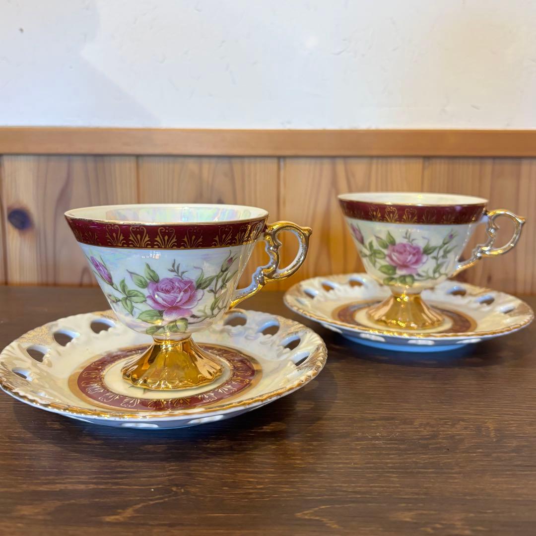 glory NAGOYA ティーカップセット 2個 アンティーク - メルカリ