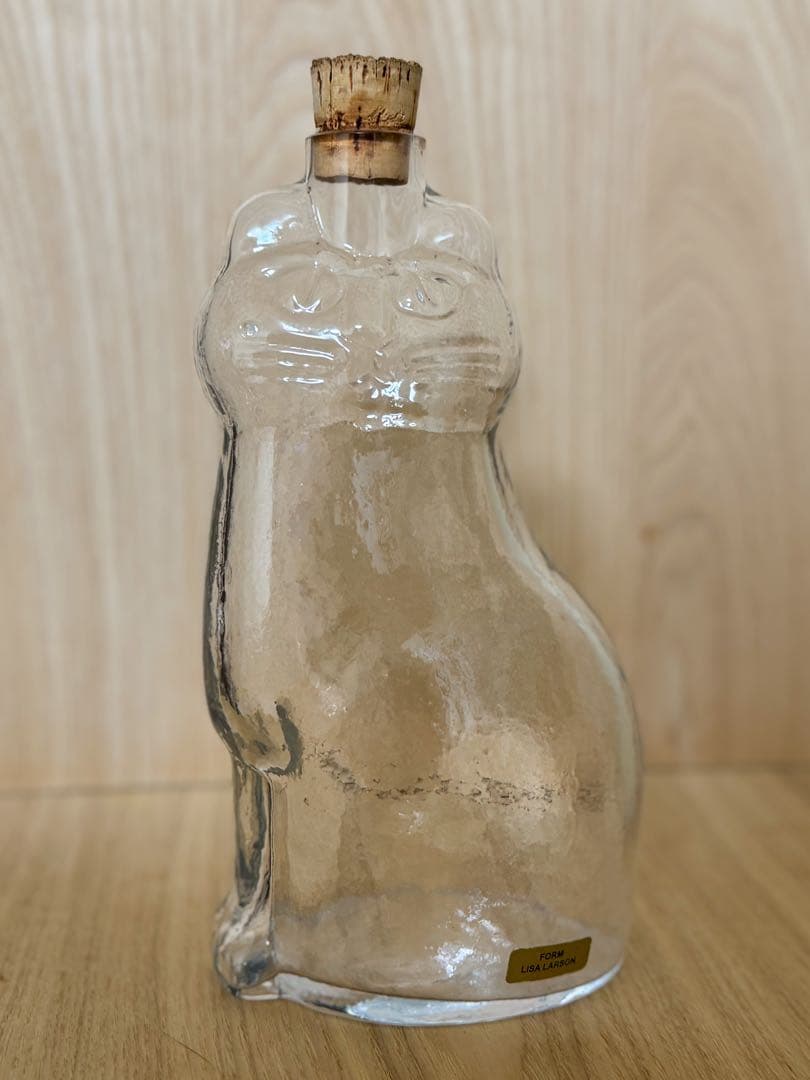 LISA LARSON リサ ラーソン　ガラスのボトル　猫　レア