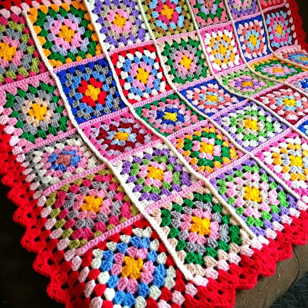 21日限定セール！グラニースクエア マルチカバー ひざかけ ソファー