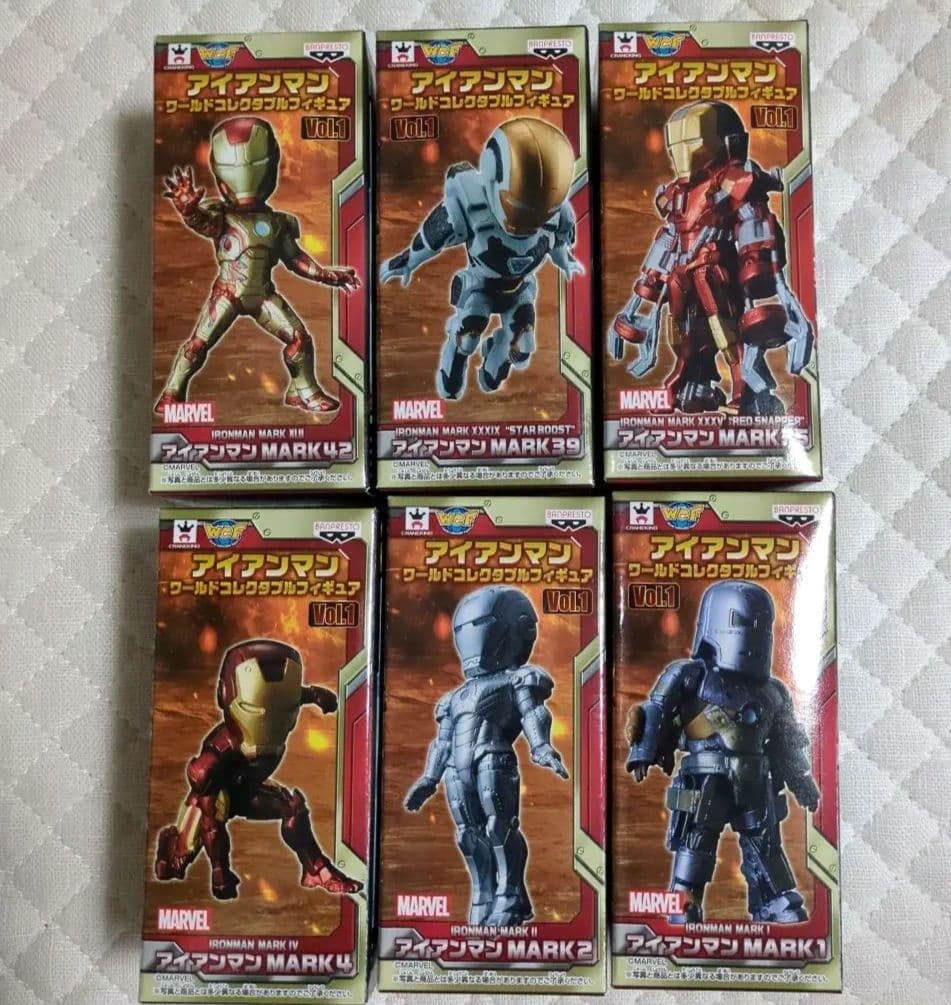 アイアンマン ワールドコレクタブルフィギュア vol.1 正規品6体セット