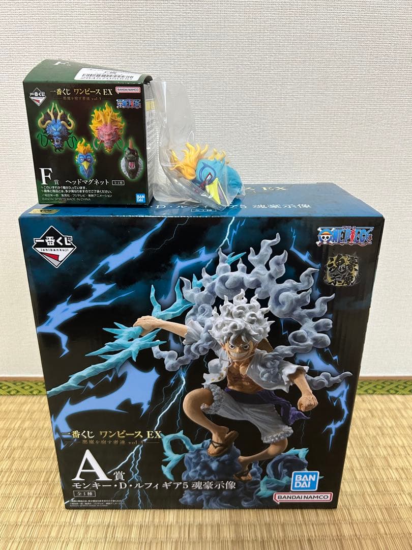 一番くじ ワンピース A賞モンキー・D・ルフィ　ギア5 魂豪示像 F賞マルコ 一番くじ ワンピース EX A賞 モンキー・D・ルフィ ギア5 魂豪示像