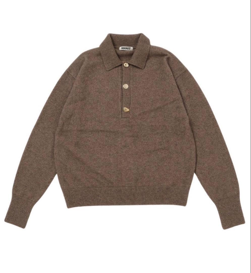 NKNIT ンニットraccoon mix skipper KNIT BROWN