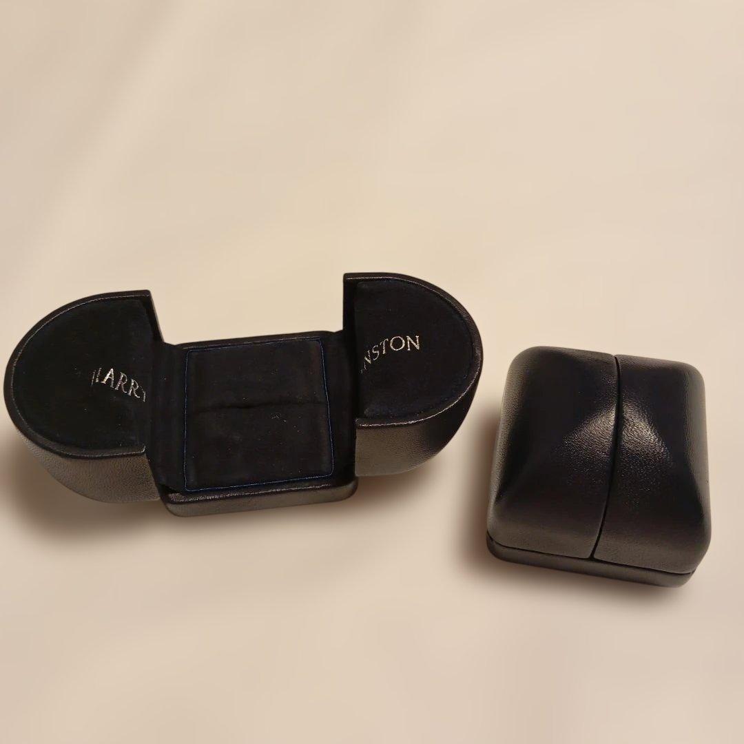 HARRY WINSTON 1 レザー ギフトボックス Harry Winston Genuine Double Pair Ring case Jewelry Box Jewelry