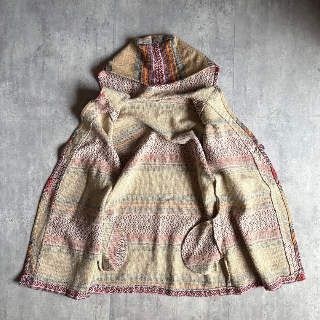 70s vintage】パーカー エスニック柄 ネイティブ柄 コンチョ y2k
