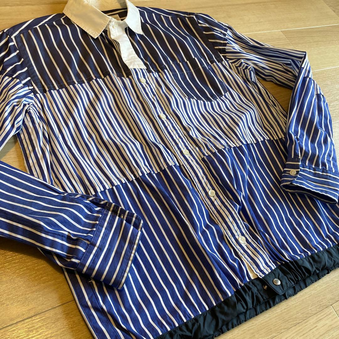sacai ストライプ長袖シャツ サイズ1 CottonPoplinShirt - メルカリ