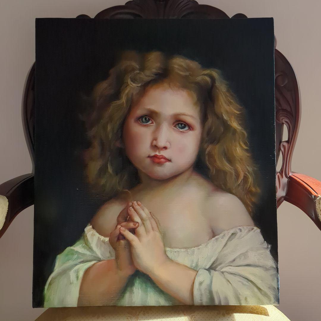 西洋絵画【摸写】ブグロー「少女」国立西洋美術館所蔵　 painterTMK出品