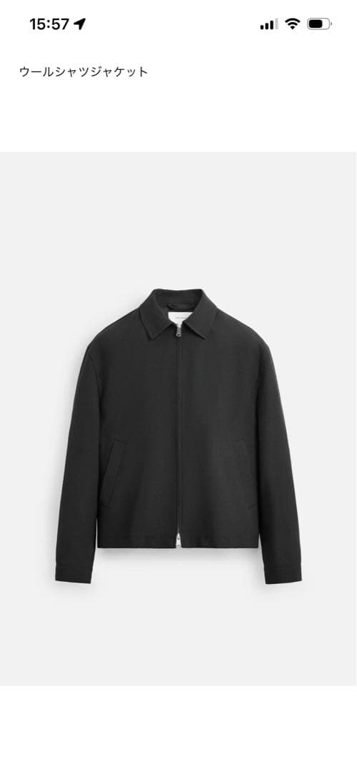 新品未使用 ZARA ORIGINZ ウールシャツジャケット S ダークグレー 新品未使用 ZARA ORIGINZ ウールシャツジャケット S ダークグレー