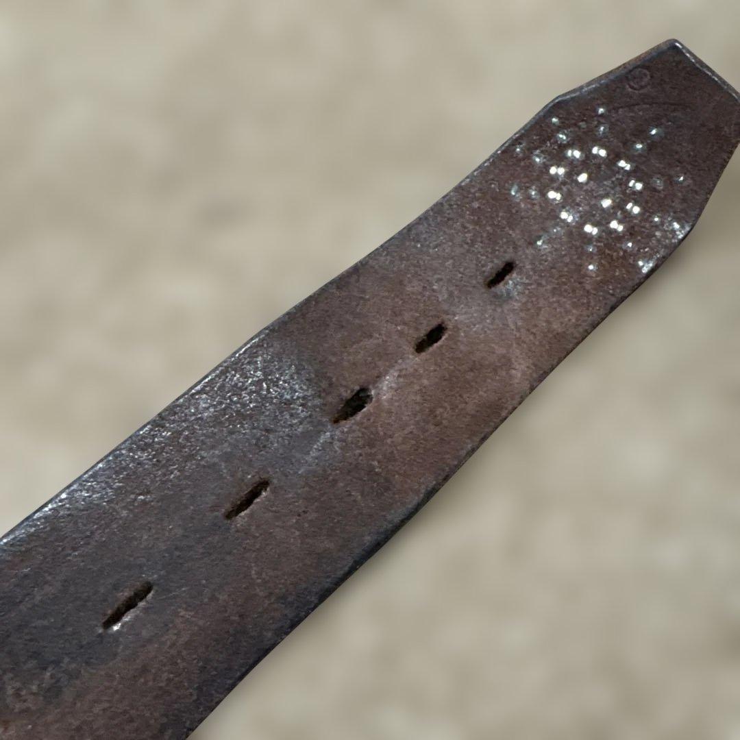 34inch ピーナッツ HTC スティングレイ レザースタッズベルト 茶芯