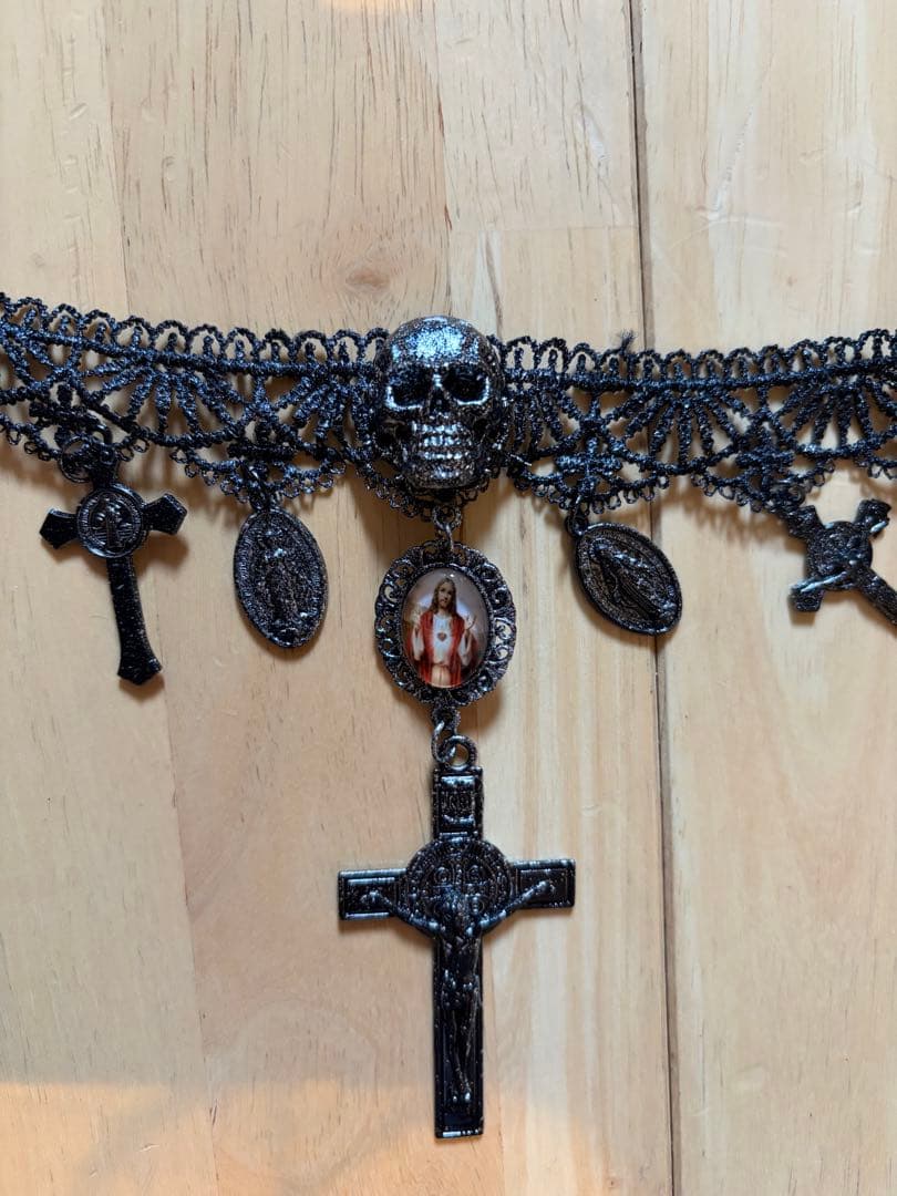 ☆1点物☆ジャンポールゴルチエ☆スカルクロスチャームレース