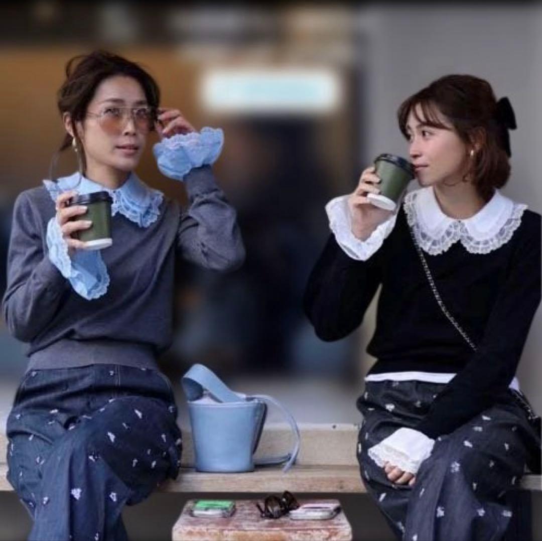 新品タグ付 gypsohila Lace Accent Knit ニットyori