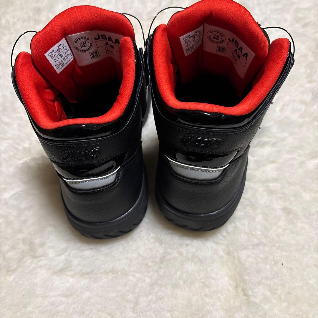 ASICS BOA安全靴 22.5cm ブラック/レッド