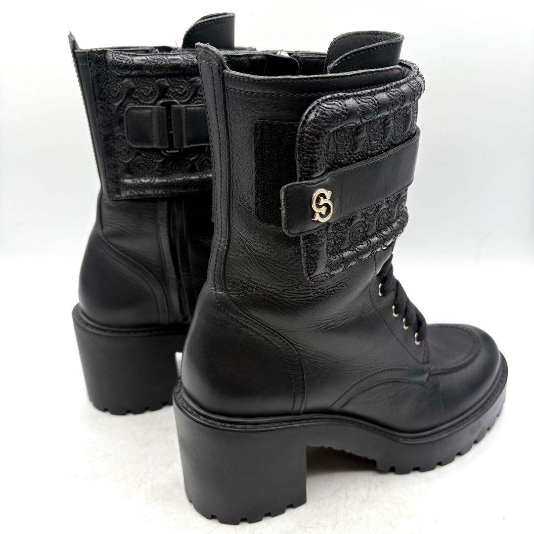 美品✨ サルヴァトーレフェラガモ ランディングブーツ サイドジップ 【6.5c】