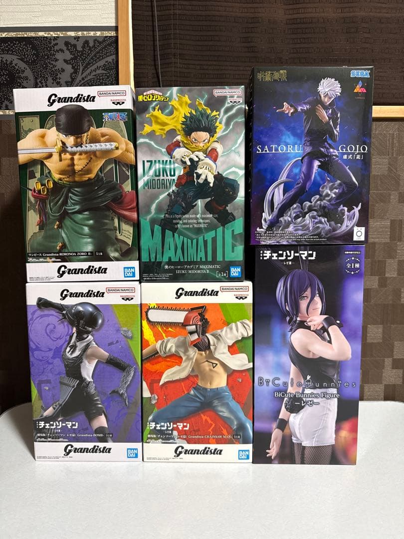 フィギュア　６点(チェンソーマン　ヒロアカ　ワンピース　呪術廻戦)