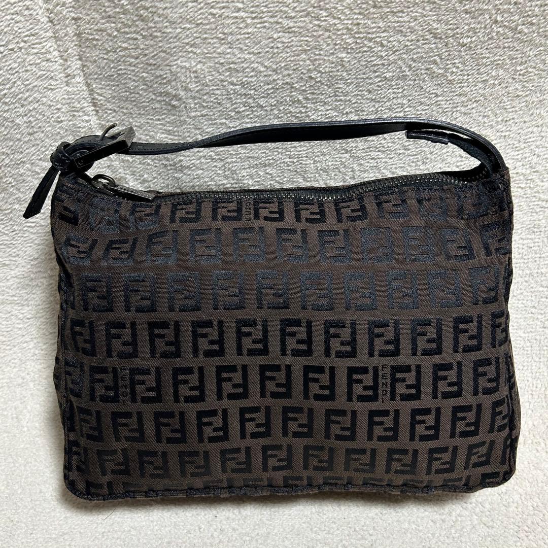 大人気‼️【FENDI】アクセサリーポーチ　ブラウン　希少　8N0005-02-9 FFポーチ ファブリック ブラウン | Fendi