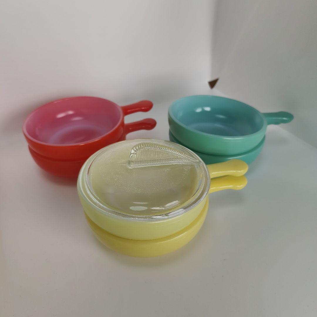 グラスベイク　6個セット　ハンドル付　キャセロール 蓋1個