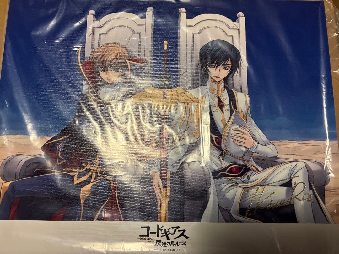 コードギアス 木村貴宏氏 箔押し 複製サイン入り アートボード キャンバスボード
