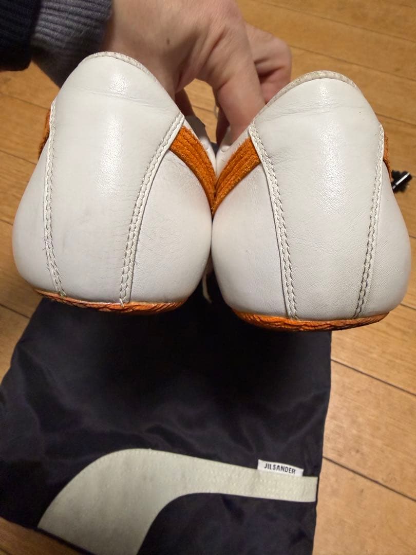 JIL SANDER x PUMA ホワイト オレンジ スニーカー - メルカリ