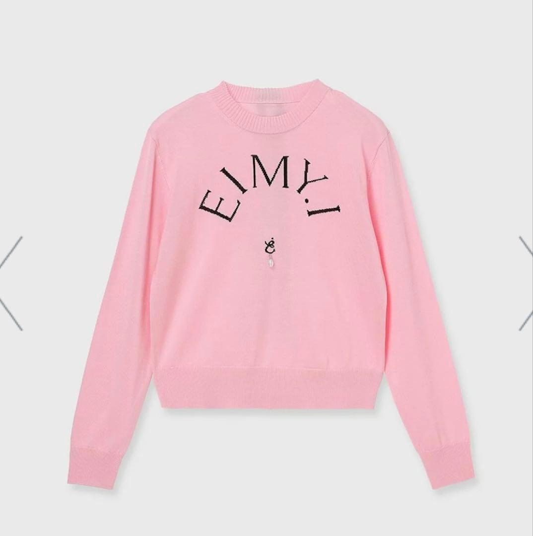 【EIMY ISTOIRE 】EIMYニットプルオーバー ピンク