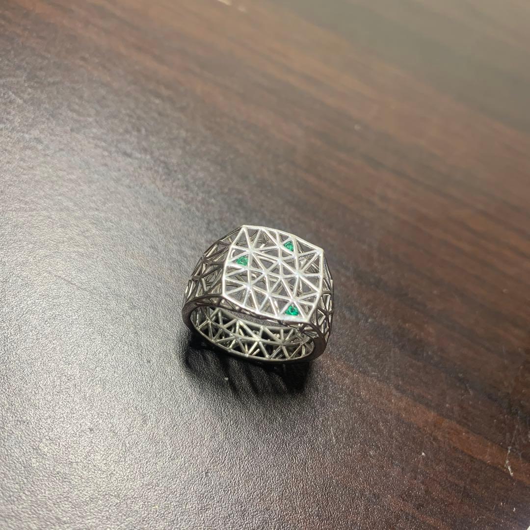 23号TOM WOOD MESH RING FERN GREEN シルバー - メルカリ