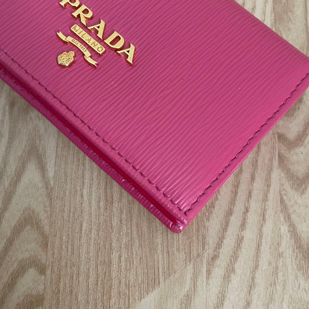 極美品 PRADA プラダ カードケース パスケース 名刺入れ ピンク - メルカリ