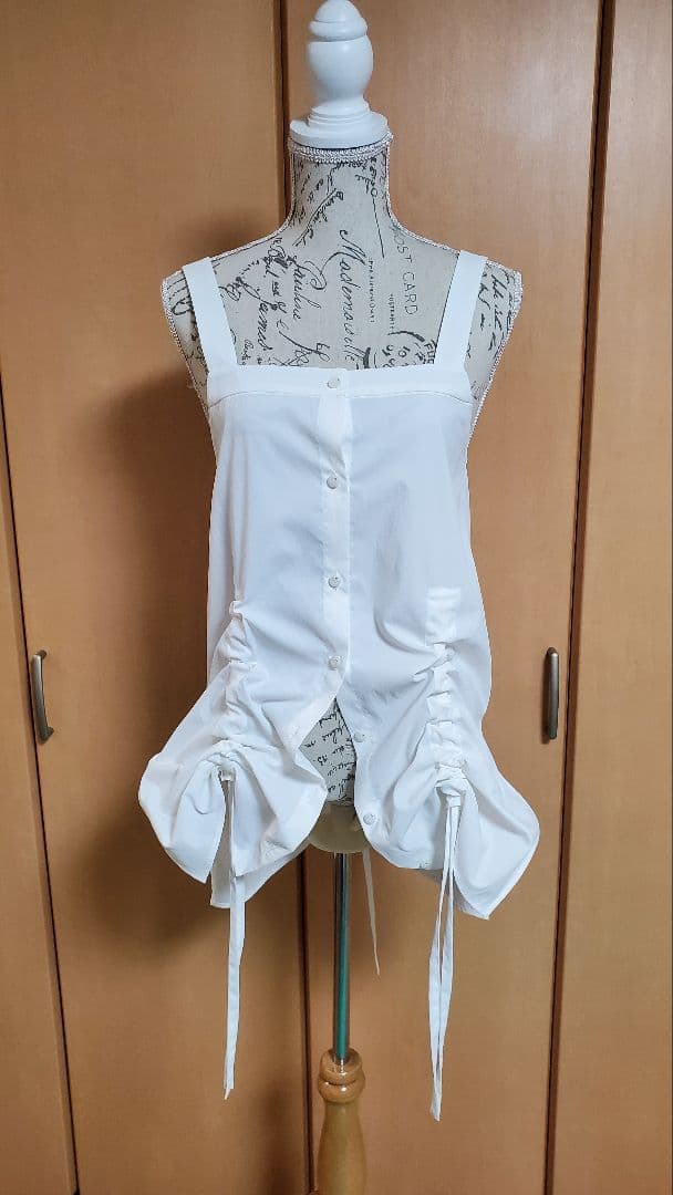 【un3d】アンスリードヘムギャザーシャツキャミソール