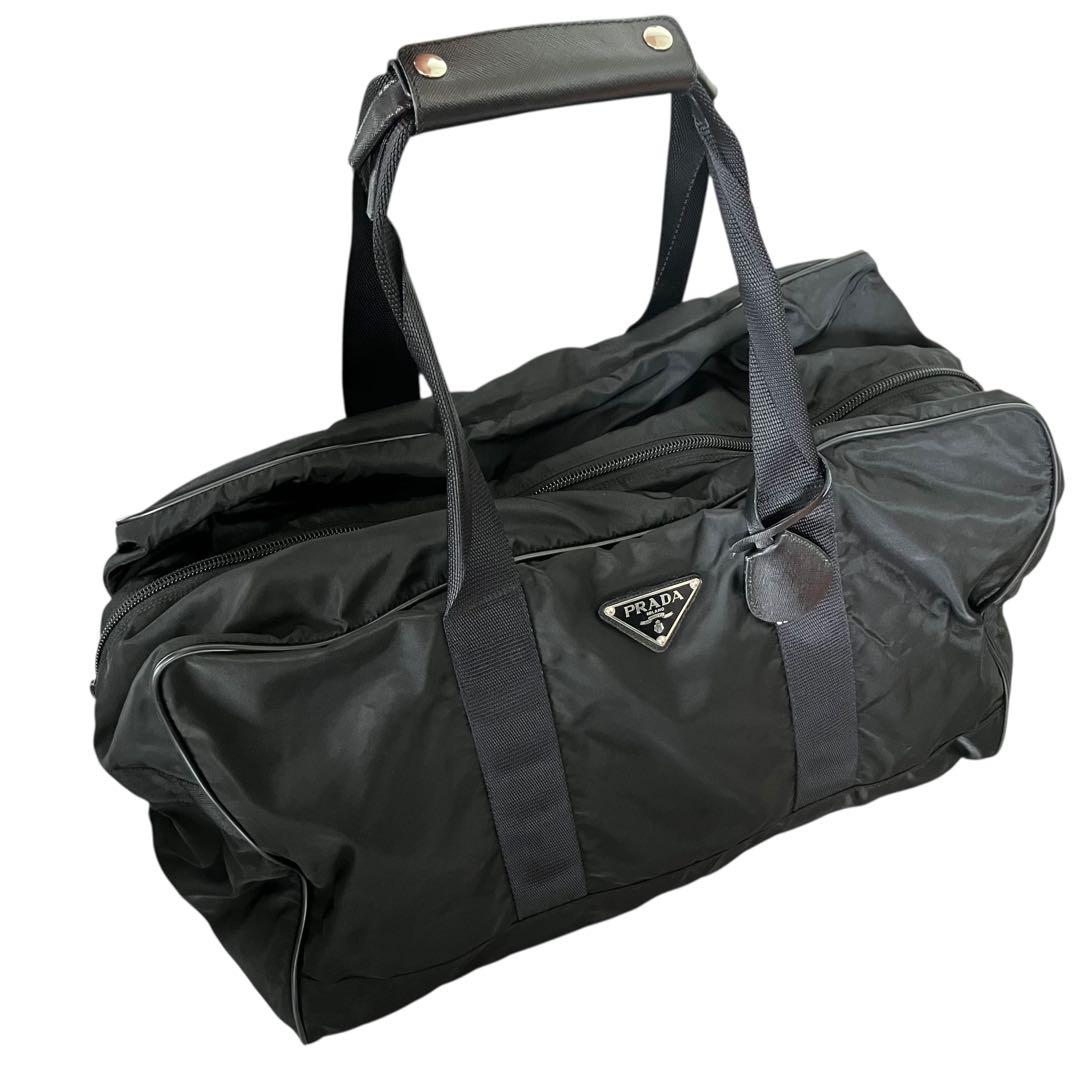 PRADA ボストンバッグ ナイロン 三角ロゴ