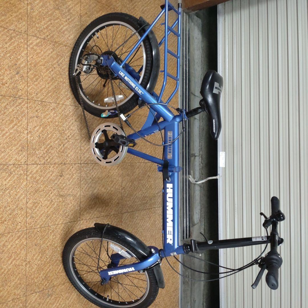 HUMMER 折りたたみ自転車 青
