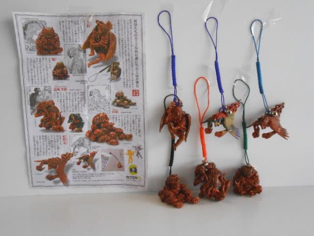 ♯Jut18AEカプセルQミュージアム妖怪根付2立体図百鬼夜行6種