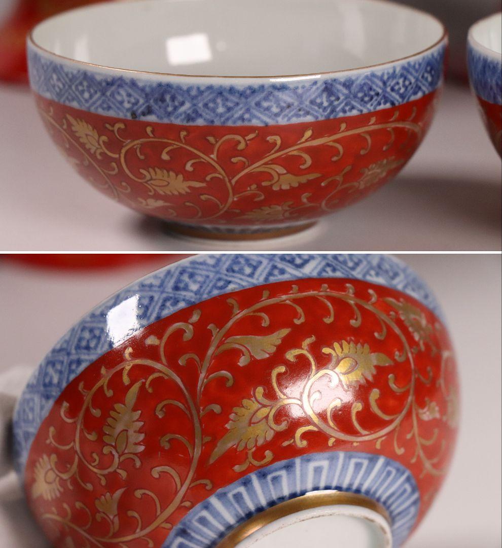 MA454 時代 桐唐草金蒔絵 朱塗 高茶台一対 天目台 赤絵 茶器