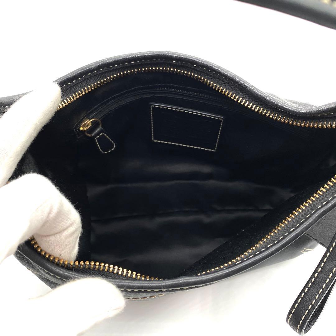 極美品 COACH コーチ ハンドバッグ ブラック レザー 10739 - メルカリ
