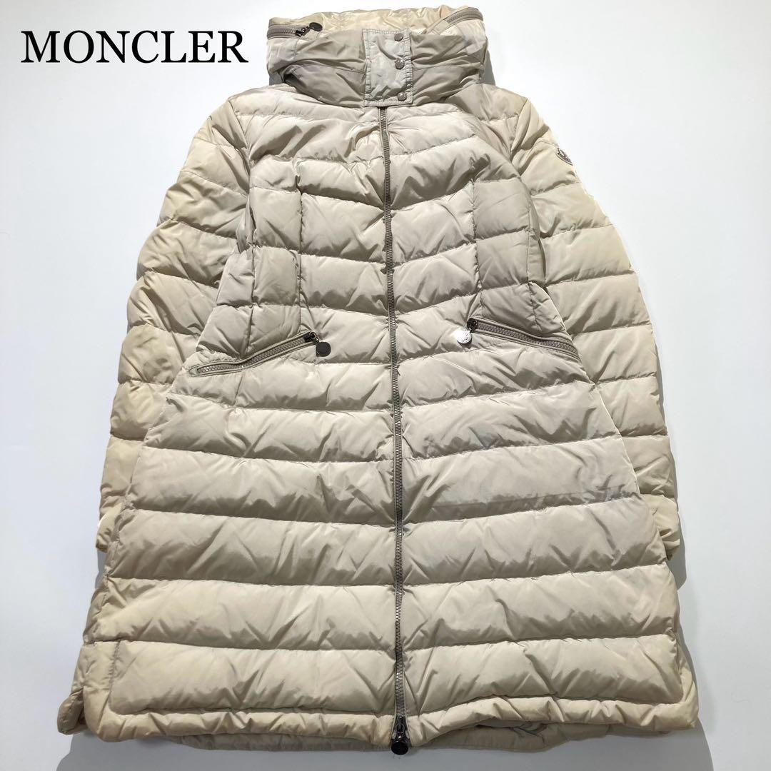 MONCLER ダウンコート ベージュ FLAMME マグリア フード収納 MONCLER ダウンコート ベージュ FLAMME マグリア フード収納 - メルカリ