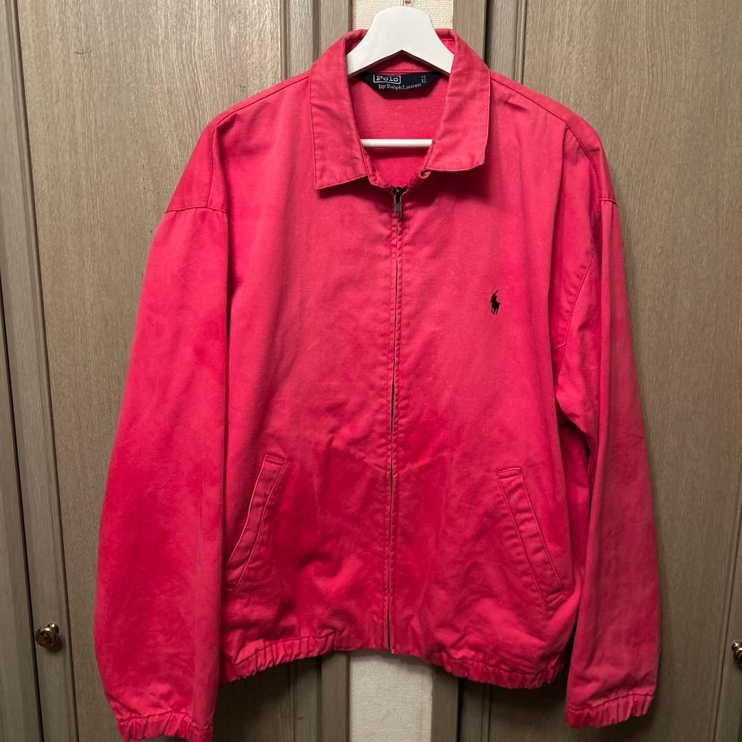 90s ラルフローレンスイングトップ 鬼フェードサーモンピンク