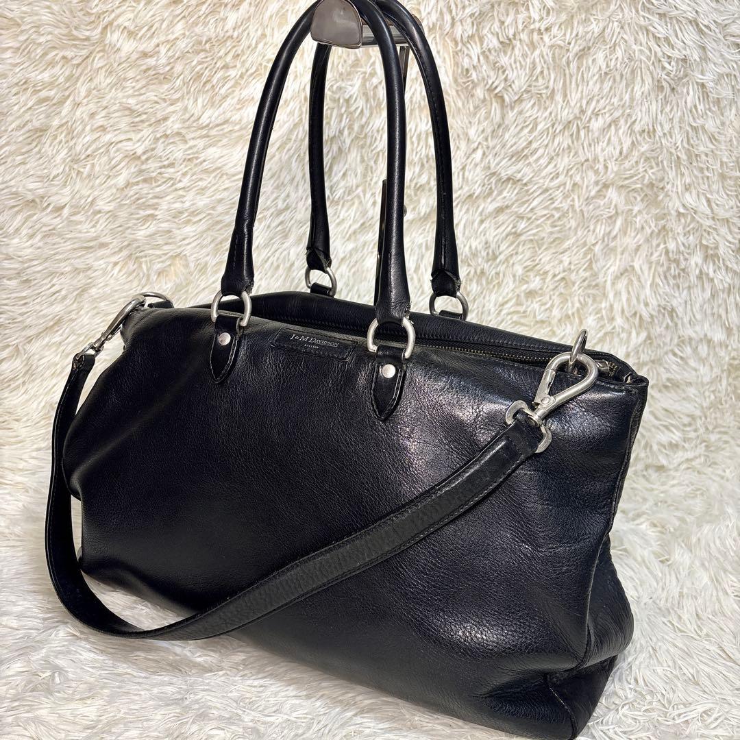 J&M DAVIDSON 2WAY レザー ハンド バッグ 肩掛け 大容量 A4 - メルカリ