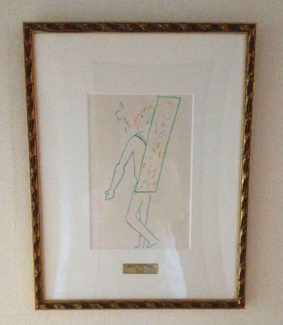 ジャン・コクトー リトグラフ フレーム付き ジャン・コクトーのリトグラフの版画「テアトル・8」を通販で販売