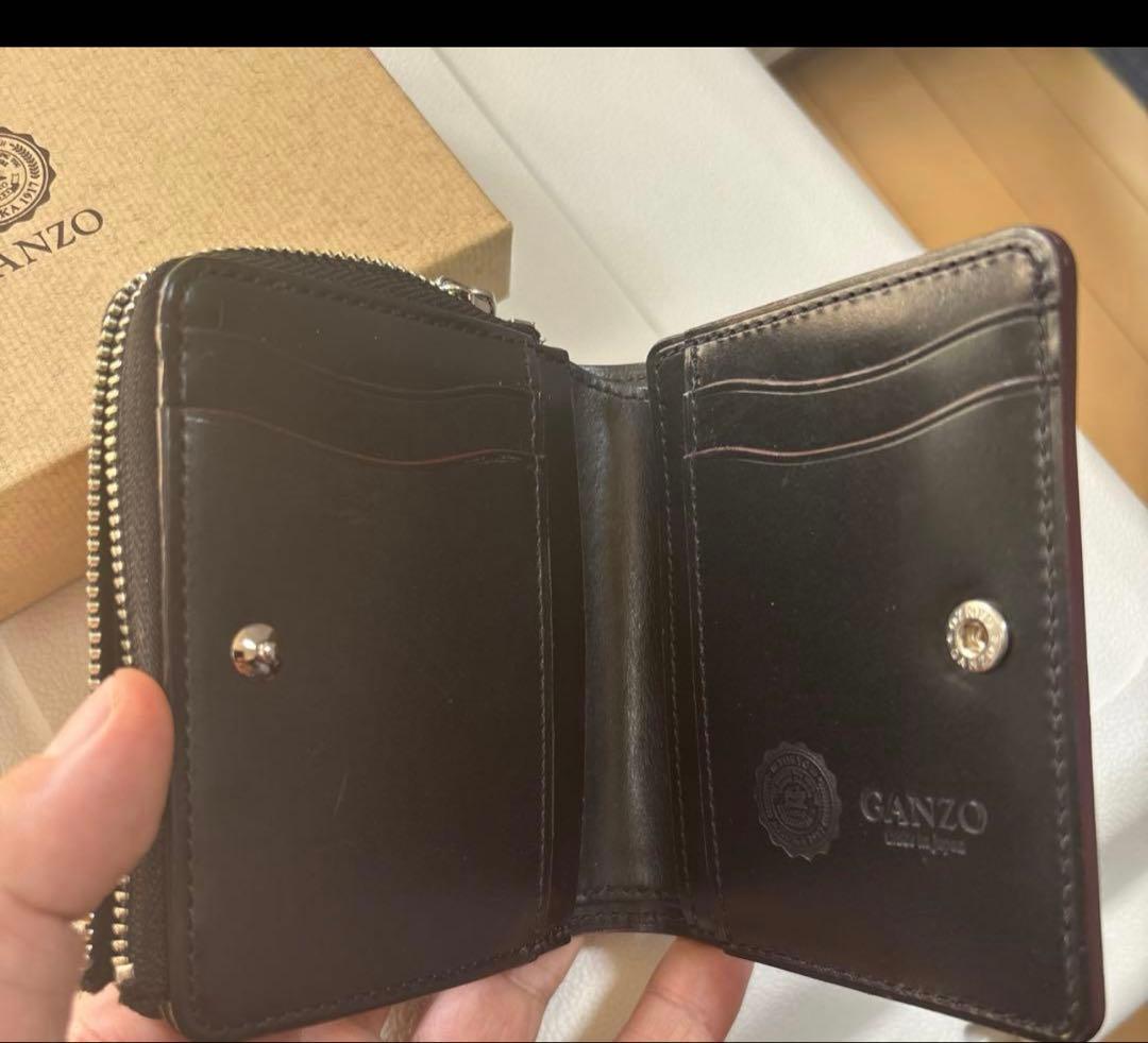 GANZO】AVON Lファスナー二つ折り財布 ブラック - メルカリ