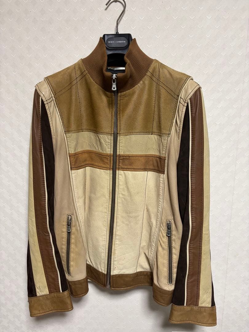 シ*ー様 ドルチェ&ガッバーナ ドルガバ レザーブルゾン サイズ48相当 50サ Yahoo!オークション -「ドルガバ レザーブルゾン」の落札相場・落札価格