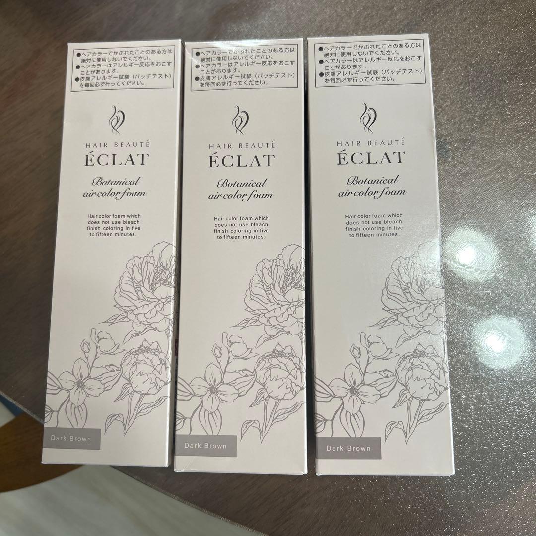ヘアボーテ エクラ ボタニカル エアカラーフォームup ダークブラウン 3本 ヘアボーテ エクラ ボタニカルエアカラーフォーム ダークブラウン