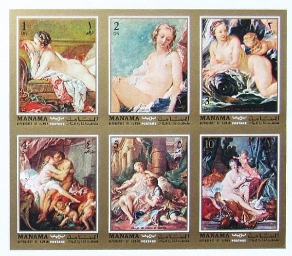 カット無し、アラブ首長国連邦、マナマ、美術シート cbj_s108_er