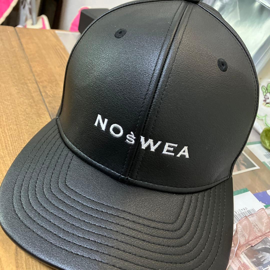 NOSWEA 花村想太 黒キャップ 帽子 ロゴレザー - メルカリ