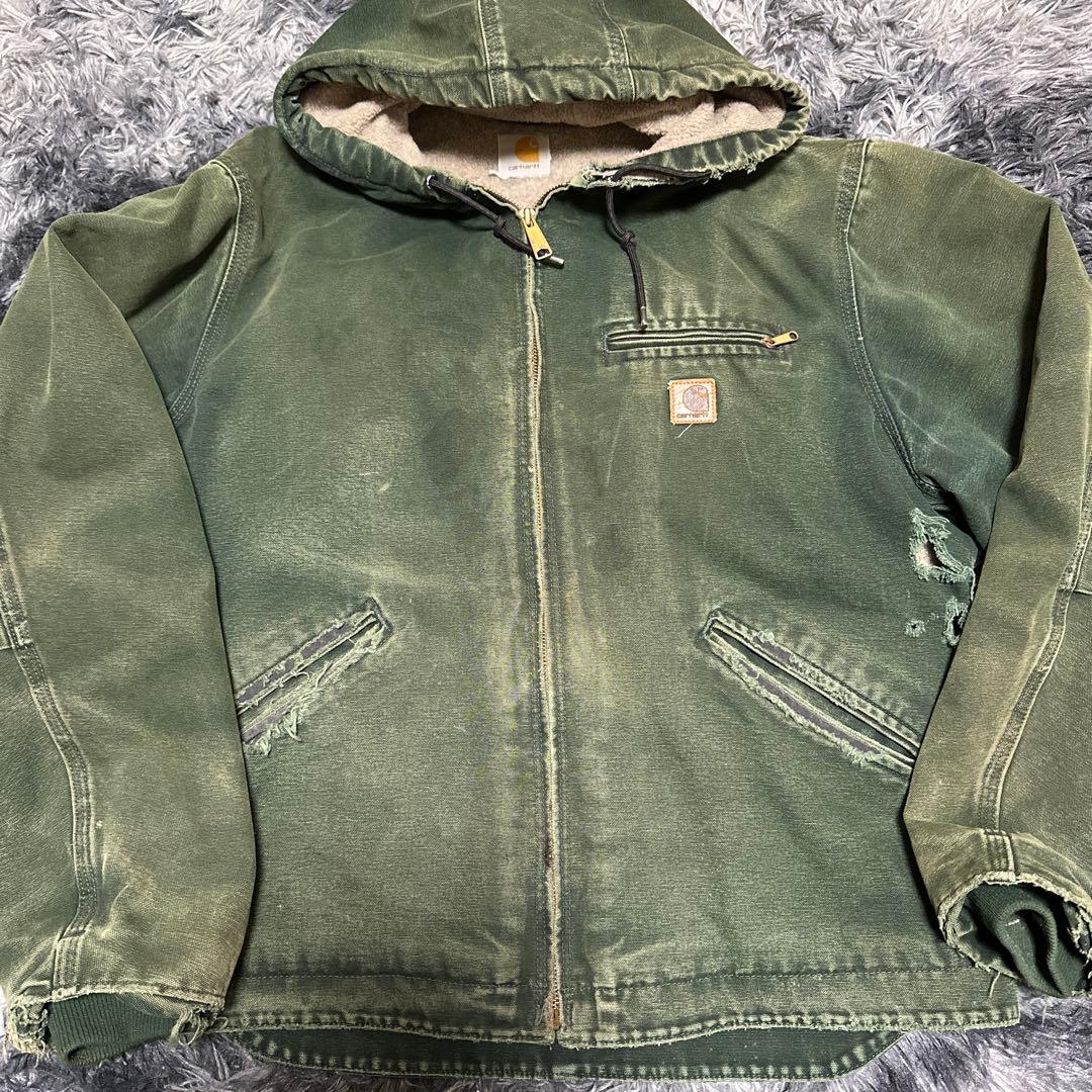 [希少カラー]Carhartt アクティブジャケットグリーン名作 希少カラー□carhartt カーハート アクティブジャケット モスグリーン