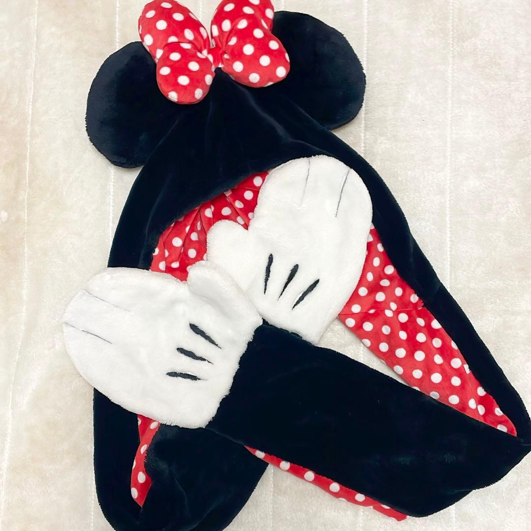 ディズニー ミニーちゃん 帽子 手袋 ファンキャップ マフラー 防寒