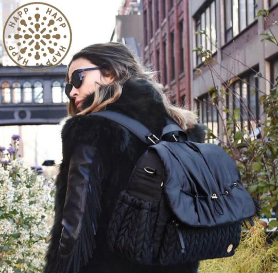 HAPP 2WAY マザーズバッグ マザーズリュック　ショルダーバッグ　ネイビー